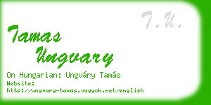 tamas ungvary business card